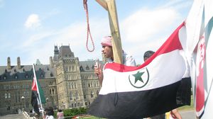 تظاهرة لعرب الأحواز أمام البرلمان الكندي - أرشيفية