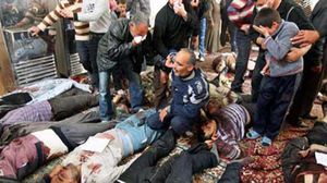 من ضحايا قصف طائرات النظام السوري - ا ف ب