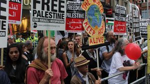 مظاهرات حاشدة تاييدا للفلسطينيين في لندن (أرشيفية)