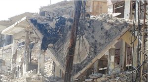 صورة للدمار الهائل الذي أحدثته البراميل المتفجرة التي يلقيها الجيش السوري فوق الزبداني