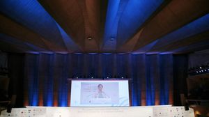 وزيرة البيئة الفرنسية سيغولين روايال في مقر منظمة يونسكو في باريس - أ ف ب