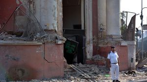 واجهة القنصلية الإيطالية بعد التفجير - الأناضول