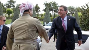 استقبال مسعود برزاني رئيس إقليم كردستان العراق لوزير دفاع أمريكا ـ أرشيفية