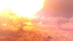 أول صورة لقصف القرداحة من قبل "جيش الفتح" - تويتر