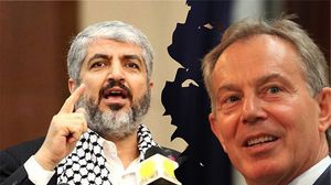 رئيس المكتب السياسي في حماس خالد مشعل - رئيس اللجنة الرباعية الدولي السابق طوني توني بلي