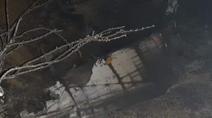 صورة لمكان سقوط الصاروخ في شمال قبرص- تويتر
