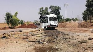 العبوة الناسفة دمرت حافلة جنود النظام بالكامل- تويتر
