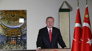 ألقى الرئيس التركي خطابا بعد إعادة اعتماد آيا صوفيا مسجدا- الأناضول