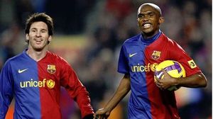وخاض إيتو 199 مباراة بقميص برشلونة سجل خلالها 130 هدفا- أ ف ب