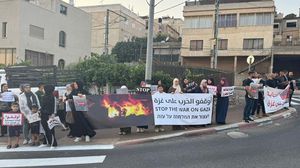 تظاهرة في بلدة دير حنا بالداخل المحتل رفضا للتجويع بغزة- الجرمق
