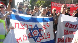 تظاهرات منددة بالإرهاب الإسرائيلي ضد قطاع غزة في ستوكهولم - الأناضول