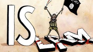 كاريكاتير نشرته التايمز البريطانية عن ممارسات داعش - التايمز