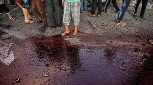 برك للدم في غزة جرّاء القصف الشديد على المدنيين - الأناضول