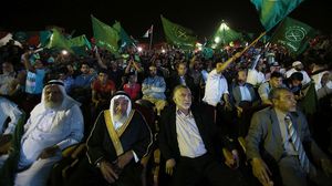 الآلاف يحتشدون نصرة لغزة في حي نزال بالعاصمة عمان - الأناضول