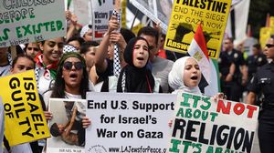 الاحتجاجات تتواصل في امريكا ضد العدوان الاسرائيلي على غزة - ا ف ب