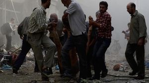 قصف طيران الأسد أوقع عددا كبيرا من الضحايا في المدينة