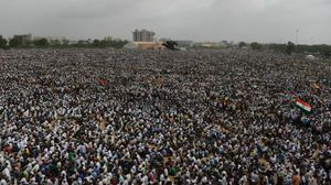 تظاهرة أنصار طبقة باتيدار في أحمد أباد في الهند - أ ف ب