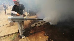 السلطات تدخن الأحياء لمنع انتشار أوبئة كحمى الدنق في ماناغوا في غواتيمالا - أ ف ب
