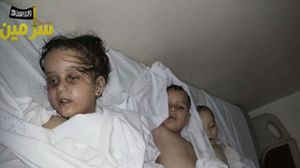 3 أطفال من عائلة واحدة قتلوا خنقا بغاز الكلور الذي ألقاه النظام السوري على سرمين عام 2015- أرشيفية