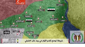 يؤكد الناشطون في ريف جرابلس الغربي بأن معظم القرى غرب جرابلس خالية من عناصر داعش ـ أرشيفية