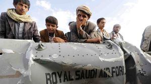 إحدى الطائرات السعودية التي سقطت في صنعاء- ارشيفية