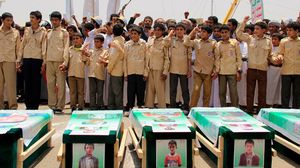 أدى قصف للتحالف العربي على صعدة لمقتل عشرات الأطفال في آب الماضي- جيتي 