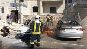 الدفاع المدني قال إن الحادثة سببها انفجار عبوة ناسفة زرعت بسيارة- الدفاع المدني 