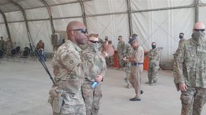 صورة نشرها موقع "السومرية نيوز" العراقي للموقع رقم 8 في معسكر التاجي لدى انسحاب قوات التحالف منه