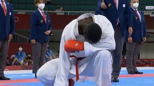 استهل حامدي مشاركته في الأولمبياد بالخسارة أمام بطل العالم في العام 2018- بي إن سبورت / تويتر