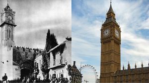 "ساعة الدقاق" في القدس والمستولى عليها من قبل بريطانيا قبل أكثر من قرن من الزمان موجودة في متحف الرسم في بريطانيا..