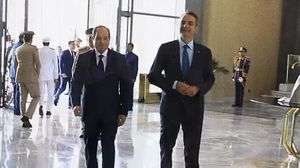 السيسي قام بجولة مع رئيس وزراء اليونان داخل القصر- تويتر