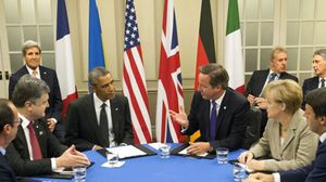 أوباما في جلسة مباحثات مع زعماء أوروبيين حول الحرب ضد "الدولة" - أ ف ب