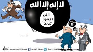 كاريكاتير داعش وراء الأكمة ما وراءها - د. علاء اللقطة
