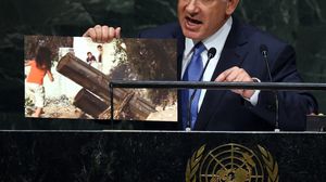 بنيامين نتنياهو يلقي كلمته في الجمعية العامة للأمم المتحدة - أ ف ب