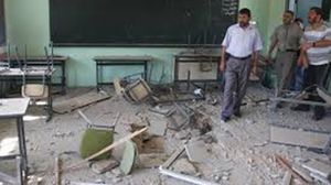 إحدى المدارس التي قصفها الاحتلال في غزة - أرشيفية