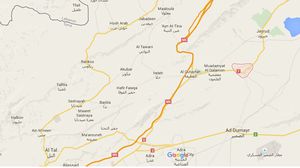 خريطة الرحيبة - القلمون - سوريا