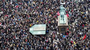 الآلاف في كوبنهاغن يتظاهرون دعما لاستقبال اللاجئين في بلادهم - أ ف ب