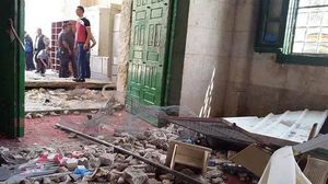عبث الاحتلال داخل المسجد مانعين المرابطين من الاقتراب - تويتر