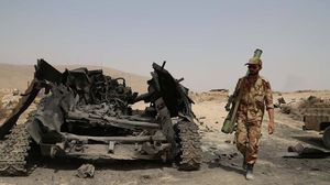 مقاتل من جيش الإسلام بعد نهاية مجزرة الدبابات في جبال الغوطة الشرقية ـ جيش الإسلام
