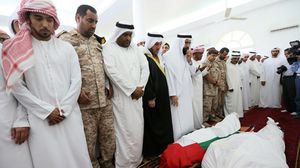 الإمارات تشيع جنودها القتلى - أ ف ب