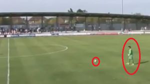 هدف الحارس إبراهيم جاء في الدقيقة 79، حين أرسل الكرة من ركلة حرة من منتصف الملعب- يوتوب