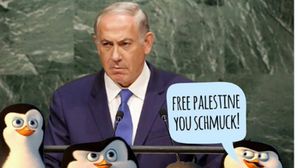 نتنياهو زعم  أنه "سمع أن البطاريق أيضا تؤيد إسرائيل بحماس" - تويتر