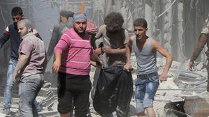 النظام السوري يشن حملة جوية وميدانية في حلب- جيتي