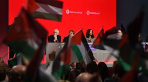 الأعلام الفلسطينية غلبت في قاعات المؤتمر- جيتي