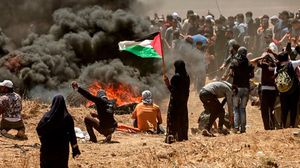 مسيرات العودة في قطاع غزة انطلقت يوم 30 آذار/مارس الماضي- جيتي