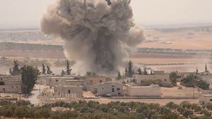 النظام قصف القرى بالبراميل المتفجرة- تويتر