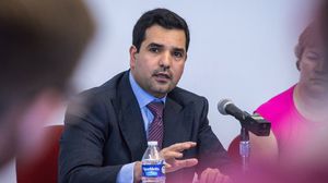 سفير قطر في واشنطن مشعل بن حمد عبر عن استعداد بلاده لعقد محادثات تهدف لخفض التوتر بين الولايات المتحدة وإيران- حسابه على تويتر  ​