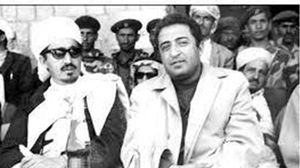 الرئيس اليمني الأسبق إبراهيم الحمدي والشيخ عبد الله الأحمر  