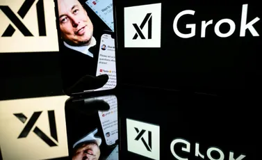 صورة مؤرخة في 13 كانون الثاني/يناير 2025 لشعار "غروك" في تولوز الفرنسية