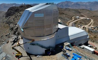 لقطة جوية لمرصد فيرا سي روبين في سيرو باتشون في تشيلي بتاريخ 24 كانون الثاني/يناير 2024